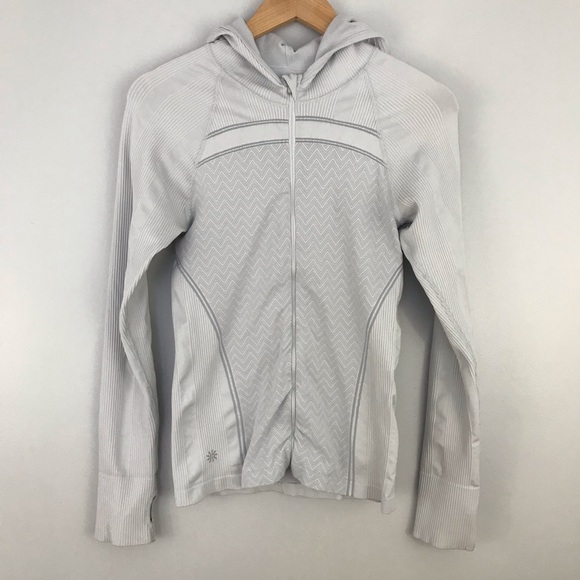 Athleta Jackets & Blazers - 🍋 Athleta Light Gray Hooded Jacket